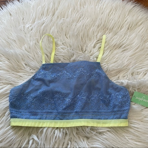 Honeydew lace bralette blue yellow Size‎ XL NWT